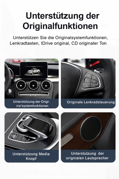 VERSION 2026 NTG 5.0 Android Display 12,3″ C W205 GLC X253 V W447 Wireless CarPlay & Android Auto